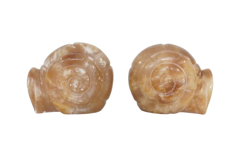 PAIR MID CENTURY ITALIAN ALABASTER SNAIL BOOKENDS from auction in Mount Pleasant, South Carolina — image 32
