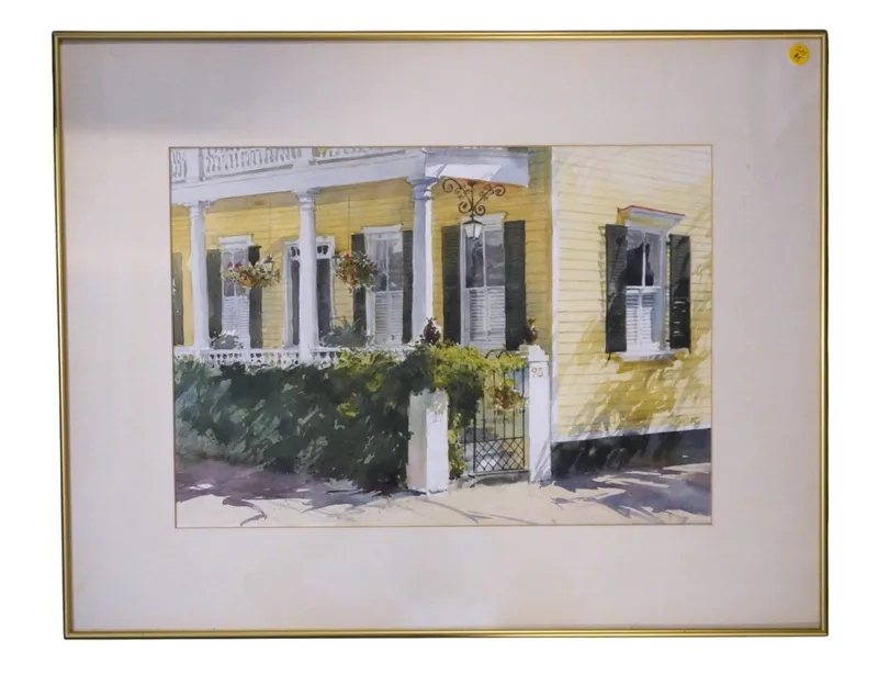 DICK ZAYAC (1929-2012) ORIGINAL WATERCOLOR SOUTHERN HOME from auction in Mount Pleasant, South Carolina — image 46
