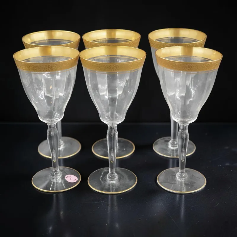 6 PC TIFFEN-FRANCISCAN RAMBLER ROSE WATER GOBLETS from auction in Mount Pleasant, South Carolina — image 21