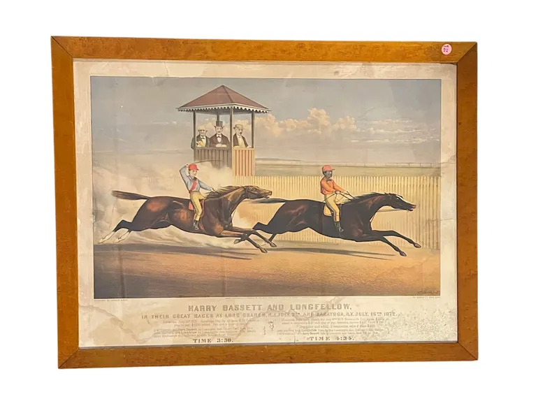CURRIER & IVES CHROMOLITHOGRAPH 1872 HORSE RACE from auction in Mount Pleasant, South Carolina — image 22