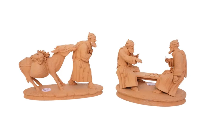 2 PIECE ITALIAN TERRACOTTA SCULPTURE FIGURINES from auction in Mount Pleasant, South Carolina — image 31