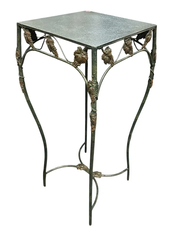 VINTAGE GREEN WROUGHT IRON PLANT STAND from auction in Mount Pleasant, South Carolina — image 36