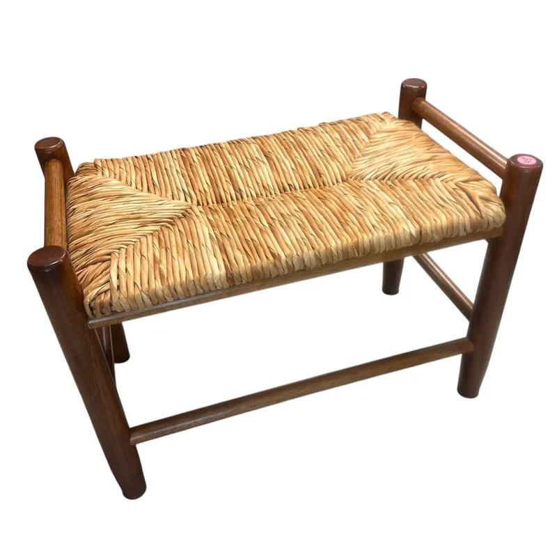 VINTAGE WOVEN RUSH SEAT WOOD FOOTSTOOL from auction in Mount Pleasant, South Carolina — image 37