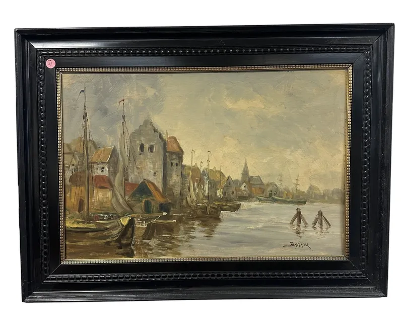 FRANS BAKKER SIGNED OIL ON BOARD from auction in Mount Pleasant, South Carolina — image 46