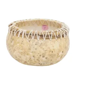 Vintage Native American Pine Needle and Gourd Bowl