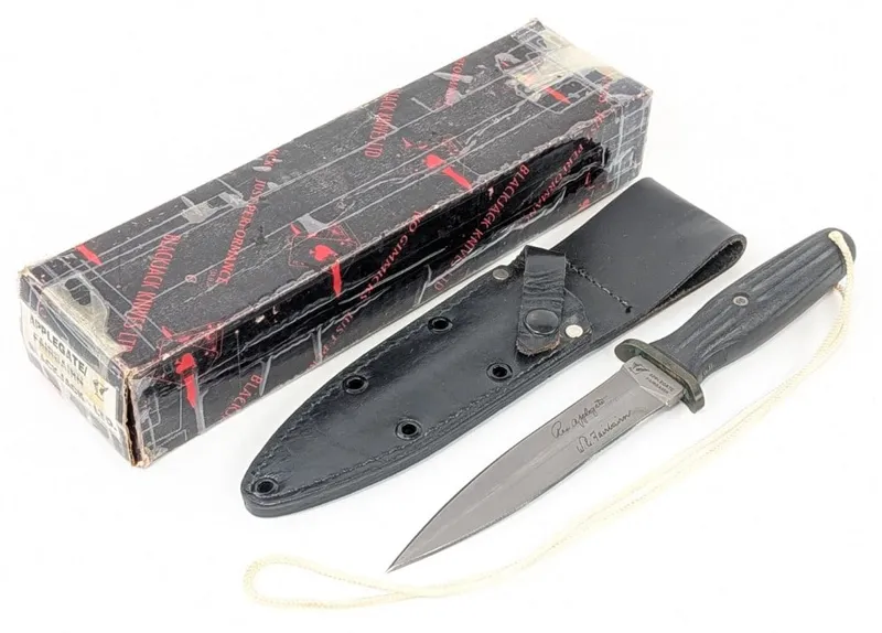 Blackjack Knives Applegate-Fairbairn Fighting Dagger w/ Sheath & Box from auction in IN, — image 42