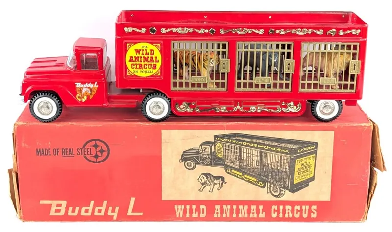 Buddy L No. 5477 Wild Animal Circus Truck w/ Box from auction in IN, — image 4