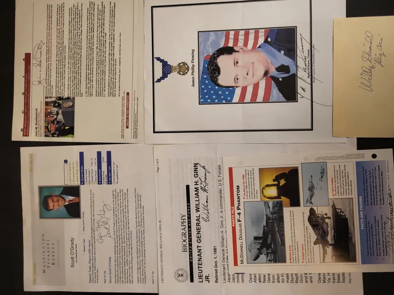 I03384 | A Collection of Six Autographed Items Related to United States Military History and Aviation from auction in Frederick, Maryland — image 5