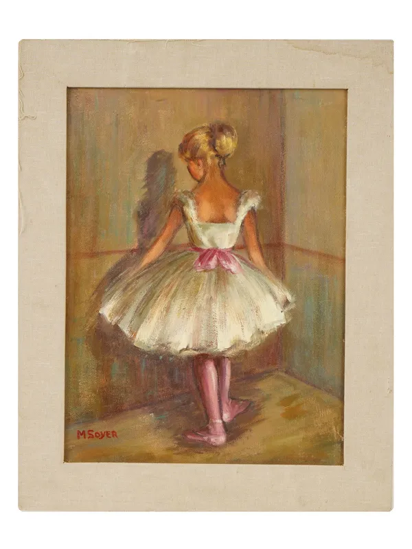 VINTAGE BALLET DANCER OIL PAINTING SIGNED M. SOYER from auction in New York, New York — image 6