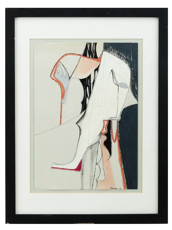STANLEY STANGREN AMERICAN ABSTRACT MIXED MEDIA PAINTING from auction in New York, New York — image 16