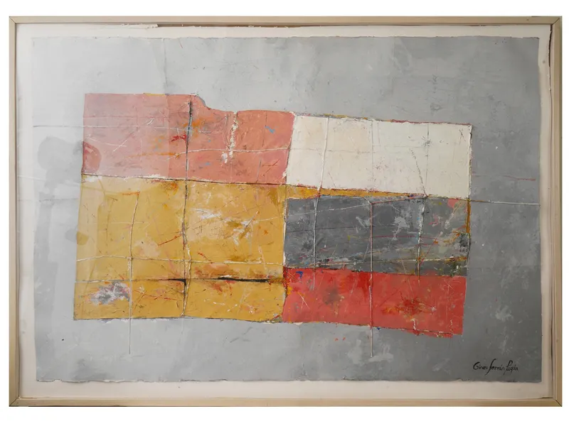 GINES SERRAN-PAGAN SPANISH MIXED MEDIA PAINTING from auction in New York, New York — image 24