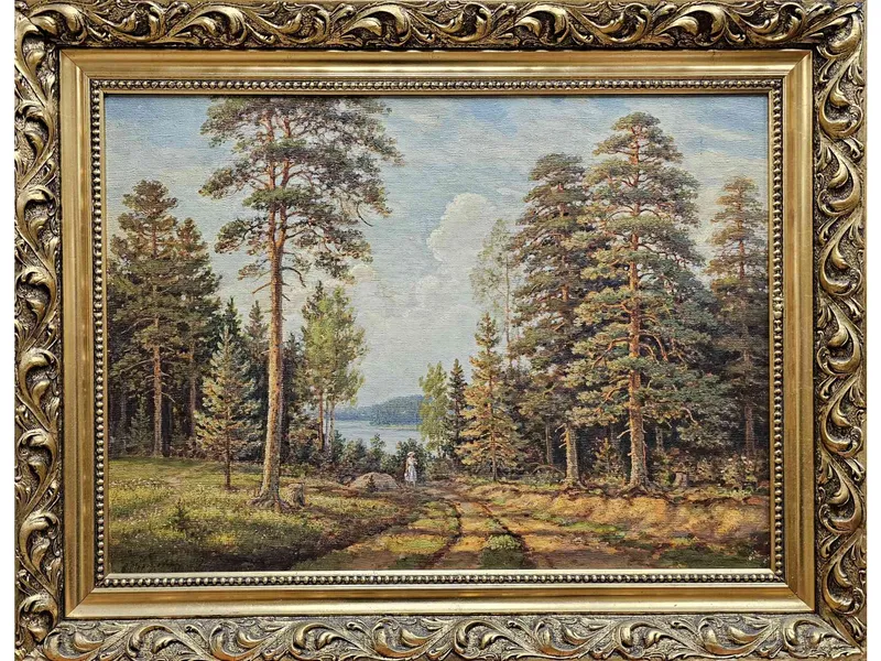 ALEXANDER MOROZOV RUSSIAN OIL FOREST LANDSCAPE PAINTING from auction in New York, New York — image 44