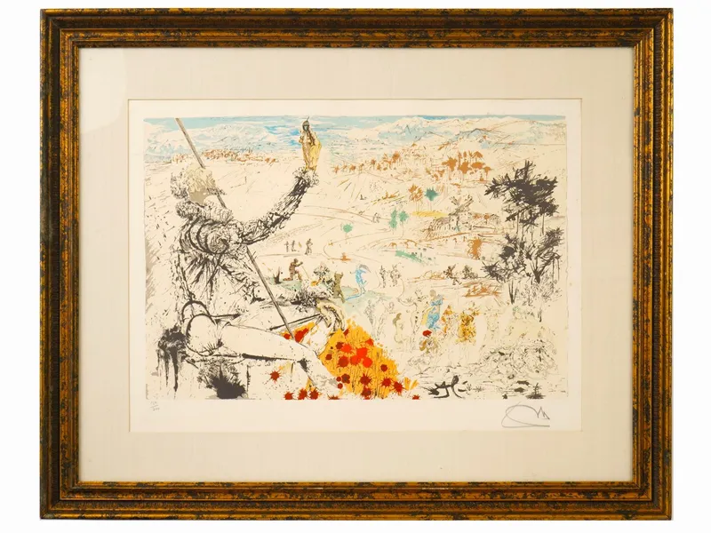 SALVADOR DALI SPANISH SIGNED DON QUIXOTE LITHOGRAPH from auction in New York, New York — image 18