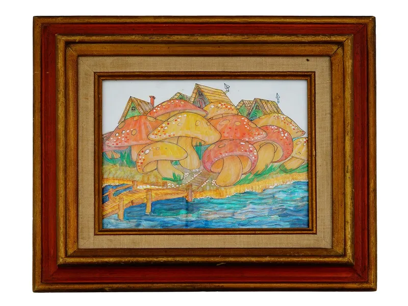 CHARLES BIBBS MUSHROOM VILLAGE MIXED MEDIA 1976 from auction in New York, New York — image 26