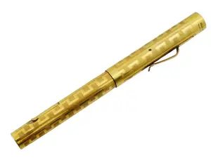 1920S WAHL GOLD FILLED GREEK KEY FOUNTAIN PEN