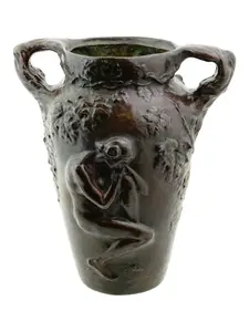 CHARLES VITAL-CORNU FRENCH ART NOUVEAU BRONZE VASE