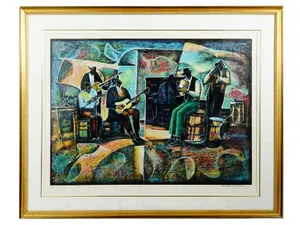 William Tolliver American Jug Band Ltd Signed Serigraph