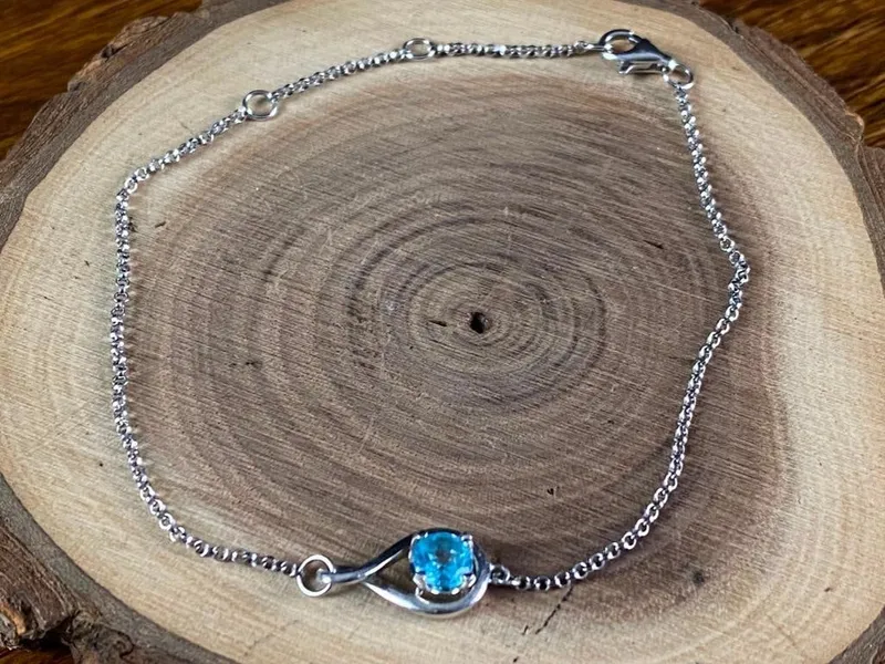 Sterling Silver Topaz Bracelet from auction in Orlando, Florida — image 3