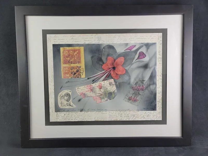 Mixed Media Floral Art By Etta Jean Juge from auction in Orlando, Florida — image 11