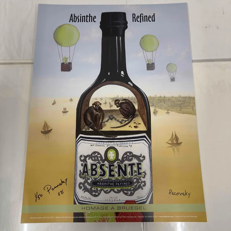 Absinthe Refined Ad Poster Homage A Bruegel by John Pacovsky Hand Signed and Numbered 47 Posters from auction in Orlando, Florida — image 15