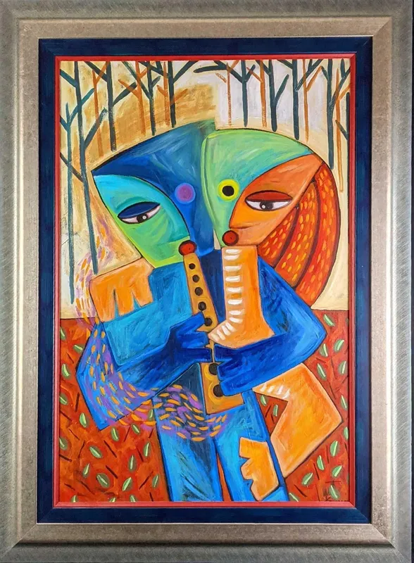Framed Original Dania Sierra Acrylics On Canvas "Love Melody" from auction in Orlando, Florida — image 20