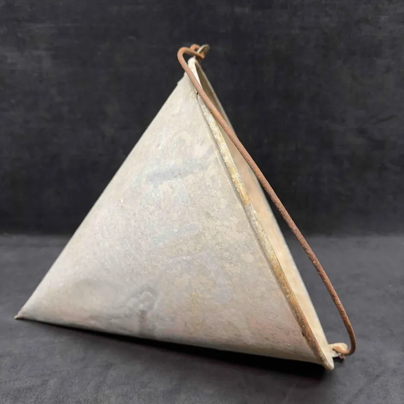 Antique Railroad Fire Fighting Water Bucket Pointed Cone Bottom Conical Shape from auction in Orlando, Florida — image 2