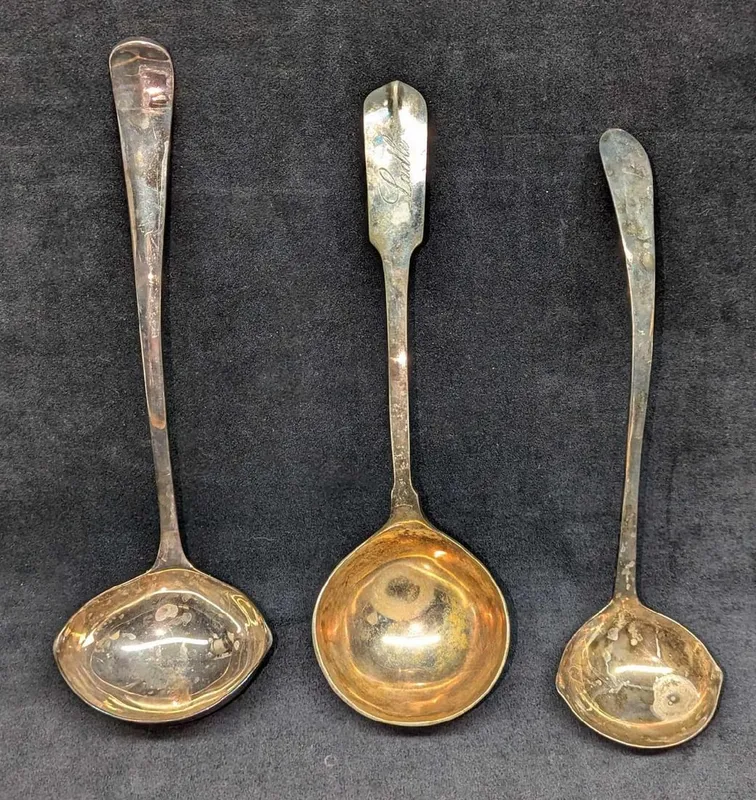 3 Vintage Silver Plated Ladles from auction in Orlando, Florida — image 3
