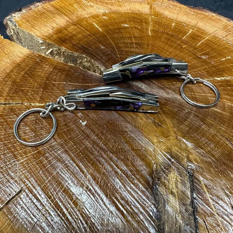 MHS Cutlery Keychain Steel Blade Pocket Knife Purple Set R47 from auction in Orlando, Florida — image 32