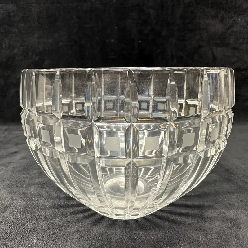 Marquis by Waterford Crystal Glass Quadrata Cut Frosted Squares Serving Bowl from auction in Orlando, Florida — image 20