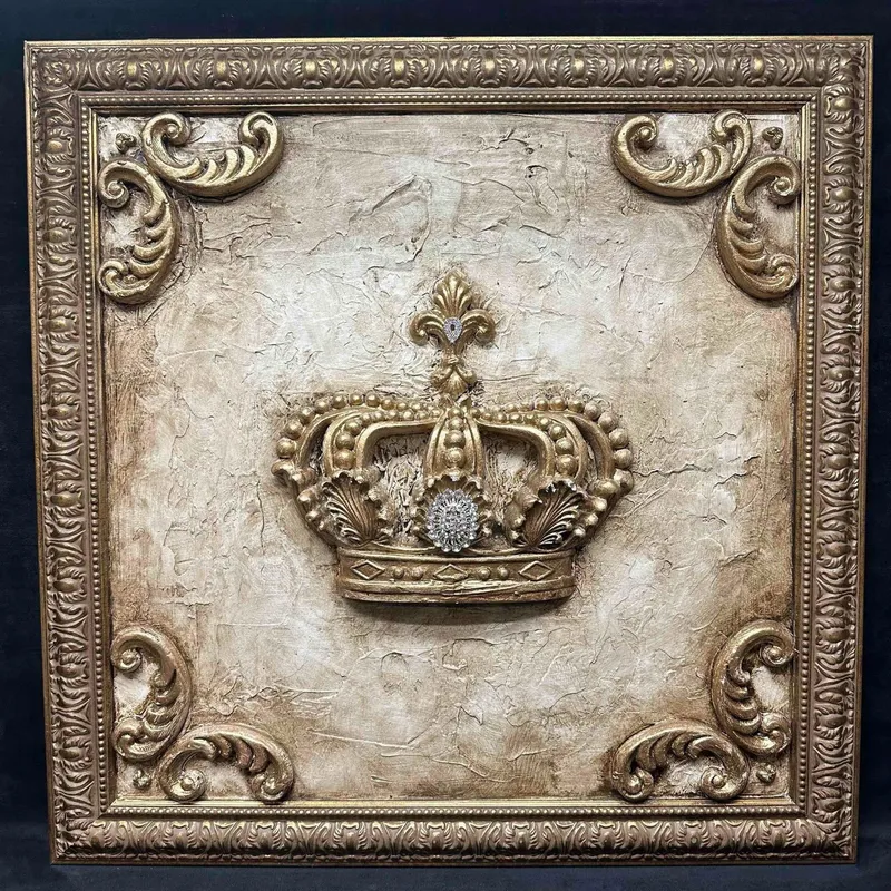 Michelle Butler Designs Crown Artwork Plaque Sign Resin Wood Decor from auction in Orlando, Florida — image 14