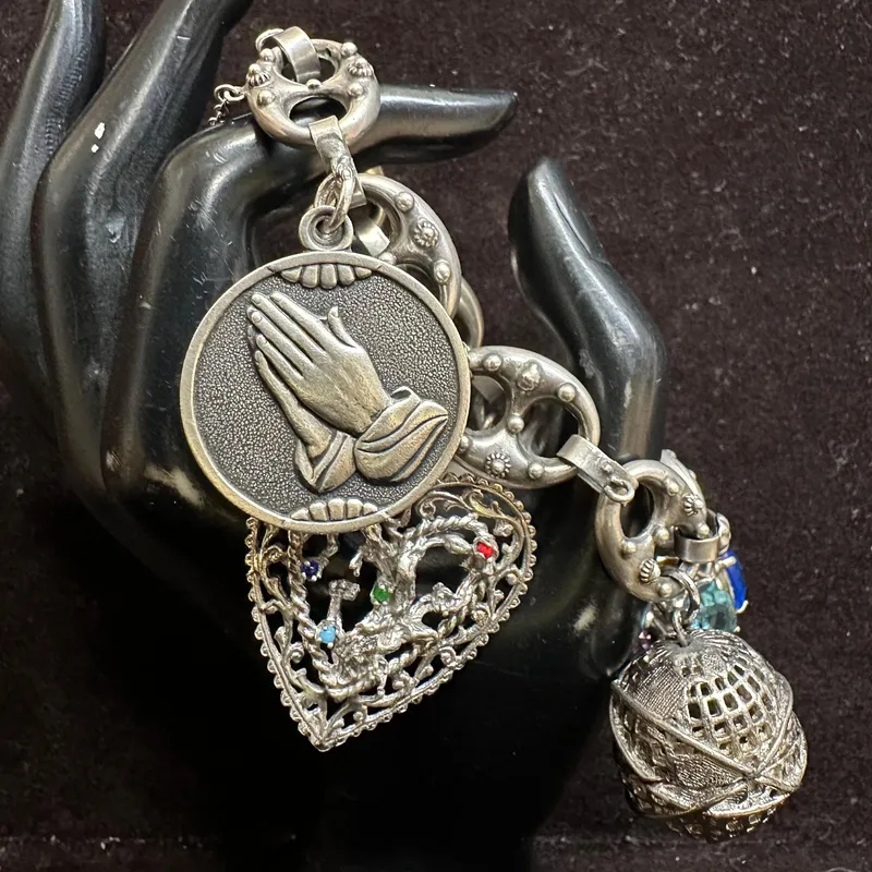 Sterling Silver Charm Bracelet Variety Danecraft Charms O75 from auction in Orlando, Florida — image 39