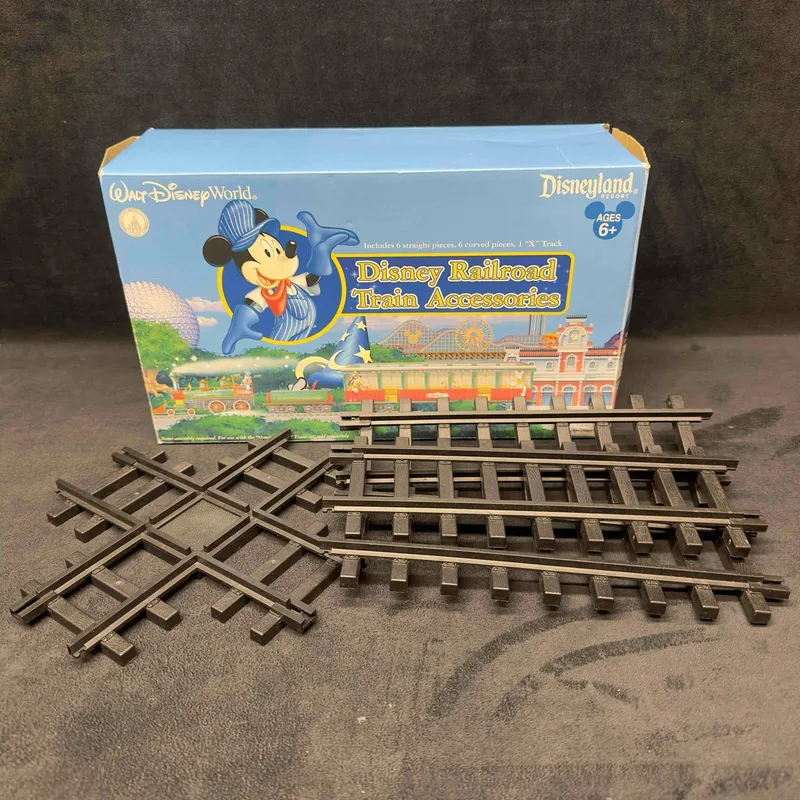 Walt Disney World Railroad Train Track Accessories Straight Curved Pieces from auction in Orlando, Florida — image 41