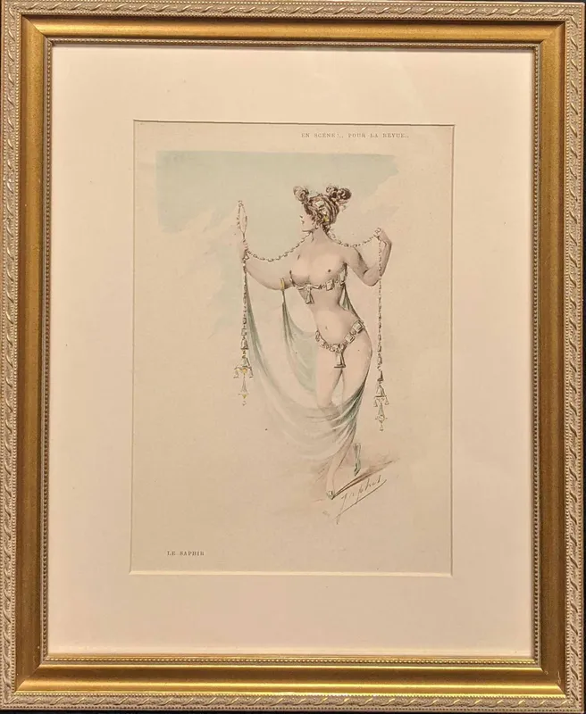 Vintage Framed Color Etching Alexandre Jean Louis Jazet from auction in Orlando, Florida — image 25
