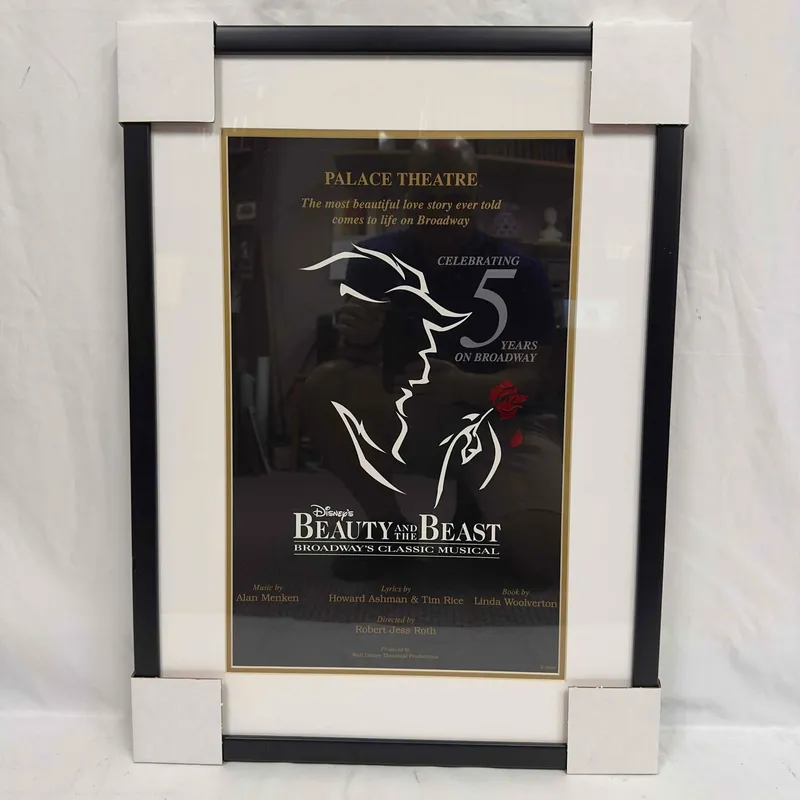 Disney Beauty and the Beast Musical Broadway Poster Framed Palace Theater from auction in Orlando, Florida — image 3