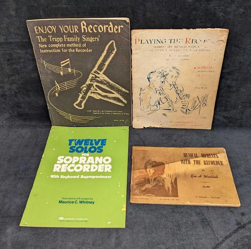 4 Vintage Paperback Recorder Sheet Music Books from auction in Orlando, Florida — image 21