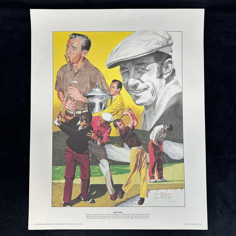Jim McQueen Signed and Numbered Lithograph Bob Toski Golf Digest Commemorative Print #19 from auction in Orlando, Florida — image 48