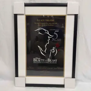 Disney Beauty and the Beast Musical Broadway Poster Framed Palace Theater