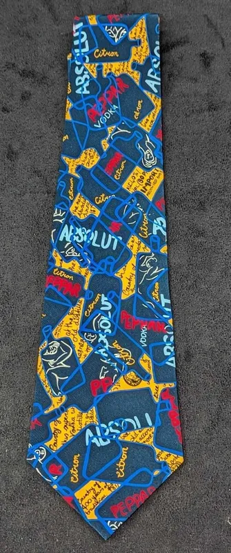 Absolut Vodka Nadia Roden Silk Tie & Handkerchief New from auction in Orlando, Florida — image 15