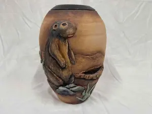 Old Patagonia 2006 Marty Frolick Prairie Dog Ceramic Vase