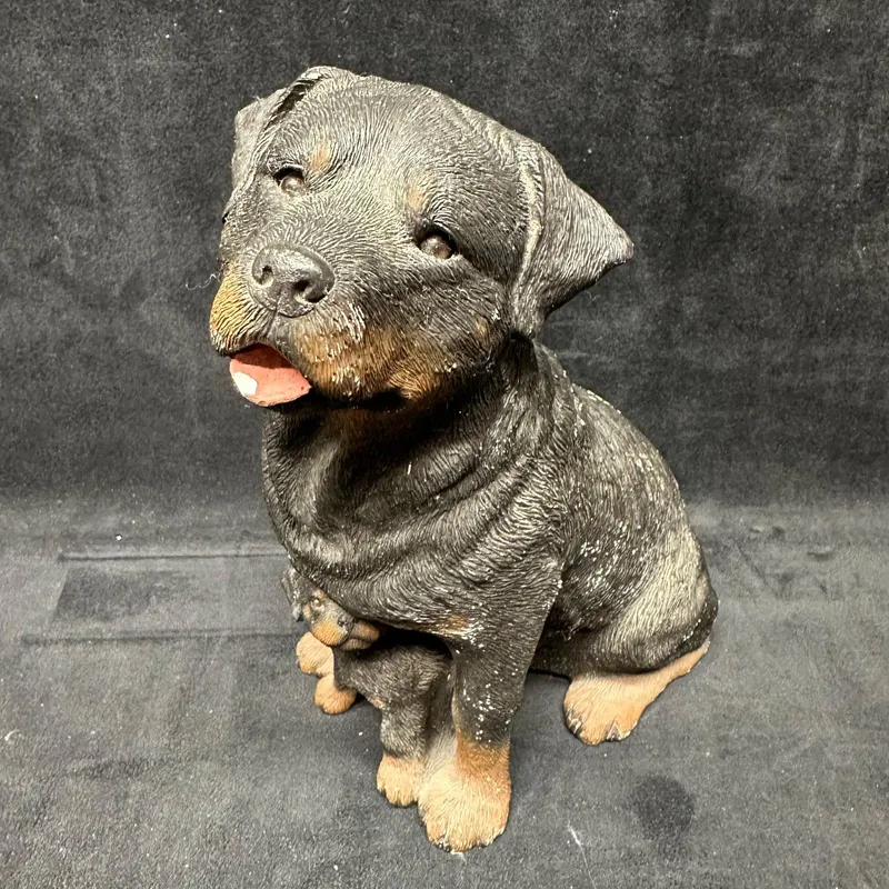 Rottweiler and Pup Sandicast Sculpture Vintage Statue 1992 Sandra Brue from auction in Orlando, Florida — image 2