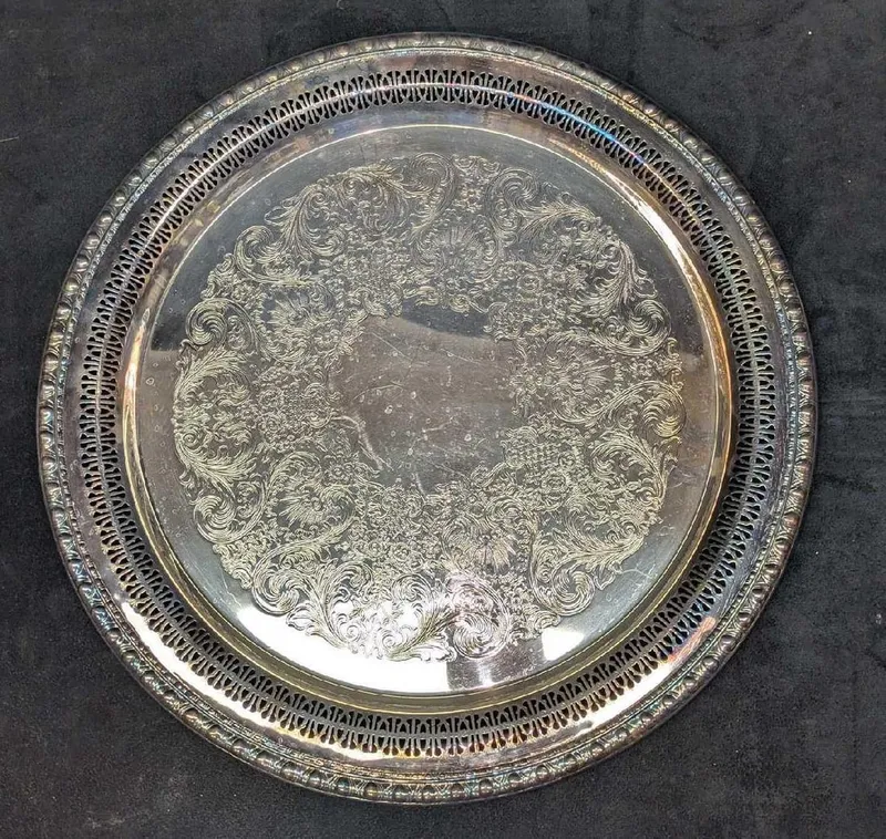 Rogers & Bro 1772 Silver Plated Etched Platter from auction in Orlando, Florida — image 40