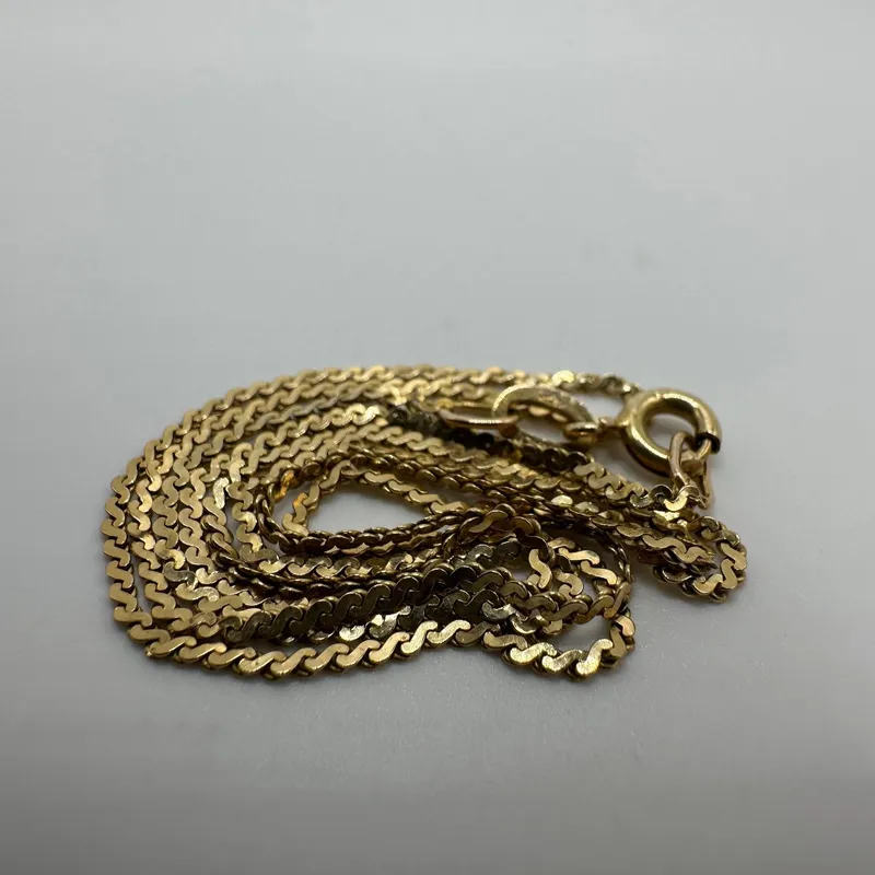 14K Italy Gold S Style Link Chain Necklace W39 from auction in Orlando, Florida — image 39