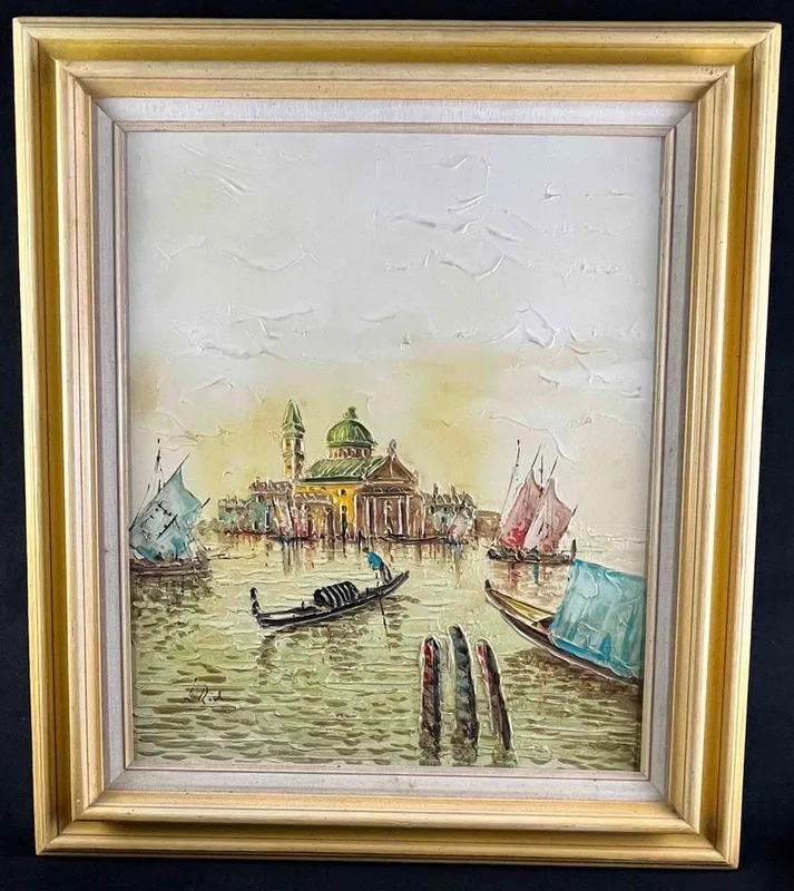 Oil Painting of Venice, Italy Signed from auction in Orlando, Florida — image 11