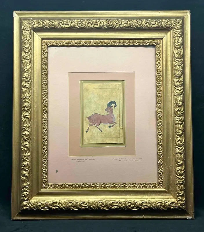 17th Century Indian Drawing  "Capricorn"  Dulau & Company from auction in Orlando, Florida — image 13