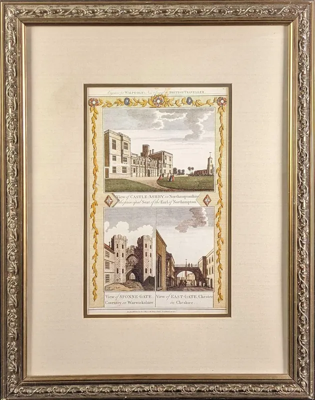 Vintage View of Castle Ashby in Northampton Engraved Print from auction in Orlando, Florida — image 34