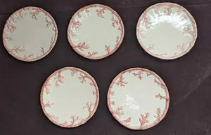 5 Retired Fitz & Floyd Oceana Saucers A K57