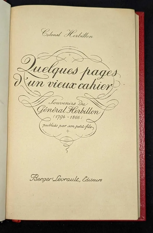 Quelques Pages D'un Vieux Cahier Hardcover Book from auction in Orlando, Florida — image 9