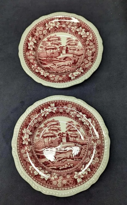 2 Vintage Fine China Spode Tower Rim Soup Bowls from auction in Orlando, Florida — image 14