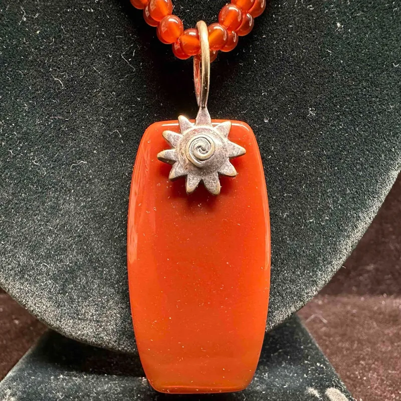Kat Warner Carnelian Stone Necklace and Pendant Sterling Silver from auction in Orlando, Florida — image 39