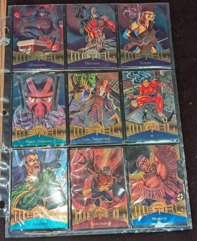 9 Fleer Marvel Metal Trading Cards 3 from auction in Orlando, Florida — image 45
